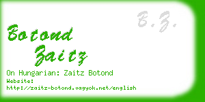 botond zaitz business card